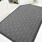 OLANLY Front Door Mat Outside Entrance 59x34, Heavy Duty Sturdy Natural Rubber by OLANLY