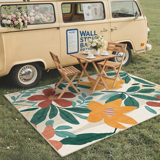 GENIMO Indoor Outdoor Area Rug 6'x9', Machine Washable Rugs - Image 3