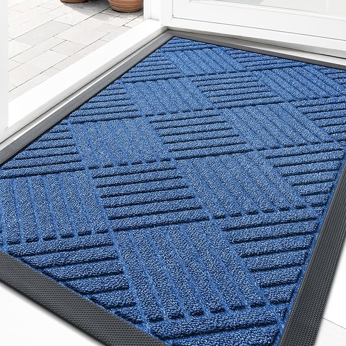 OLANLY Front Door Mat Outside Entrance 29.5x17, Heavy Duty Sturdy Natural by OLANLY