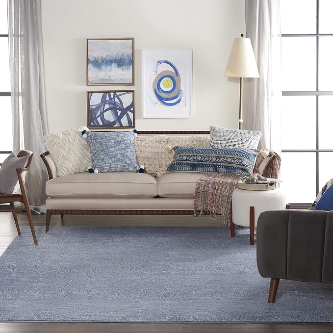 Nourison Home Nourison Essentials Blue Grey 10' x 14' Area Rug - Image 4