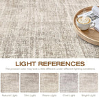 8x10 Area Rugs Living Room: Washable Large Neutral Brown Rug Abstract Soft - Image 9