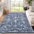 KILOCOCO Area Rug 6x9 Living Room Rug Washable Printed Vintage Floral Non Slip by Kilococo