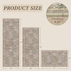 JTJ Washable Kitchen Rug Set of 3, Non-Slip Low Pile Mats in Calming Neutral - Image 2