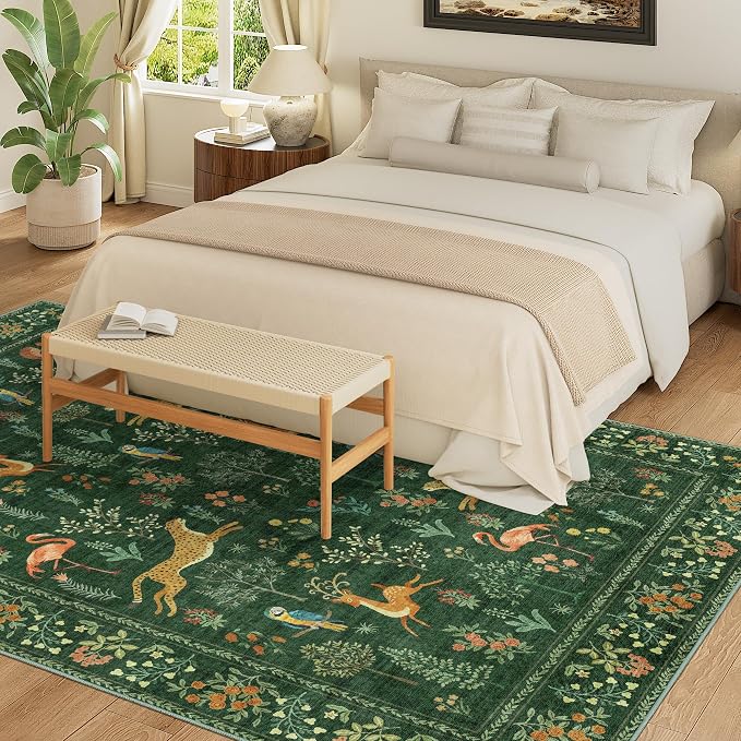 DUKINO 6x9 Rug, Washable Animal Living Room Rug - Image 4