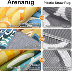 4x6 Washable Rug for Living Room Tropical Botanical Modern Floral Chenille Area - Image 4