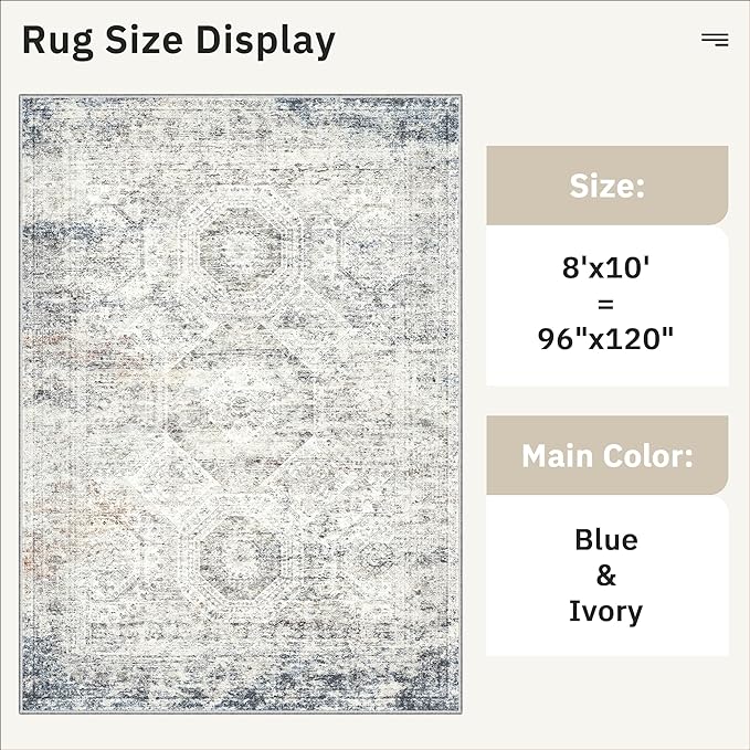 Soalmost Washable Area Rug 8x10, Large Soft Rugs - Image 5