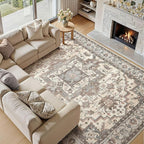 10x12 Area Rugs Living Room: Washable Vintage Rug Large Non-Slip Stain - Image 6