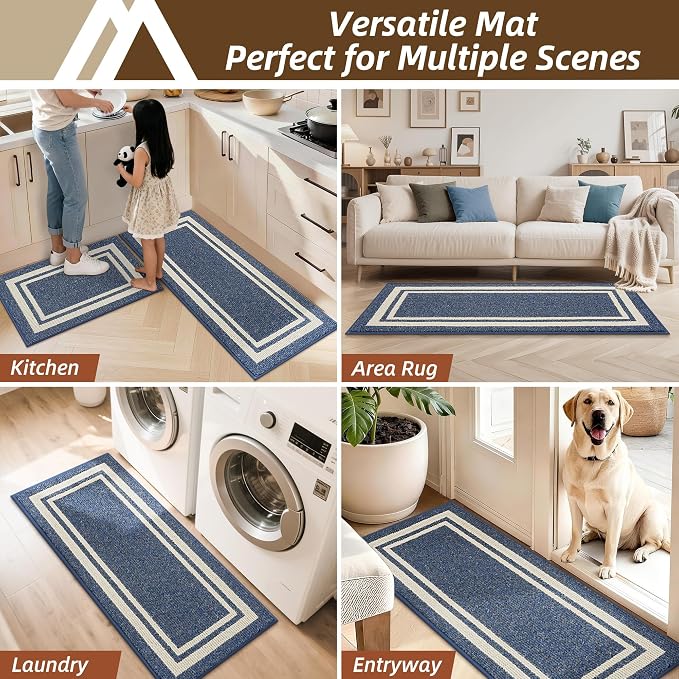 COSY HOMEER Kitchen Rugs Non-Slip 24x35/24x60 Inch Thick Polypropylene Standing - Image 6