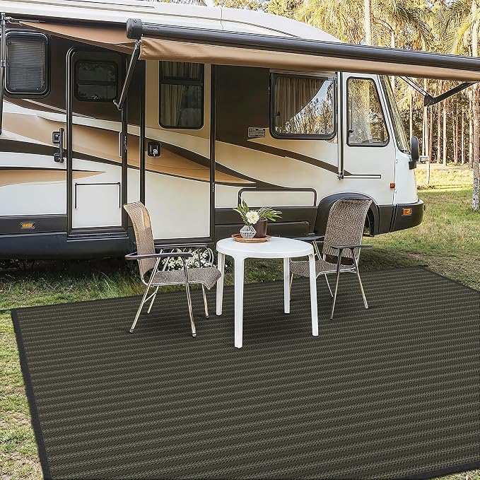GENIMO Outdoor Rug for Patio Clearance, Lightweight Waterproof RV Camping Mat by GENIMO