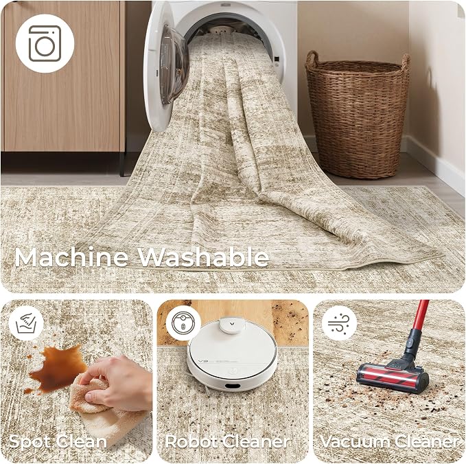3x20 Washable Runner Rug for Hallway, Non-Slip Long Hallway Runner for Entryway - Image 8