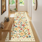 DUKINO 3x8 Washable Runner Rug, Non Slip Soft Floral Hallway Runner Rug - Image 5