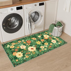 DUKINO 2x4 Rug for Entryway, Washable Kitchen Floral Runner Rug - Image 7