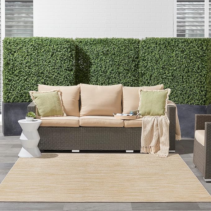 Nourison Home Nourison Essentials Ivory Gold 5' x Square Area Rug - Image 3