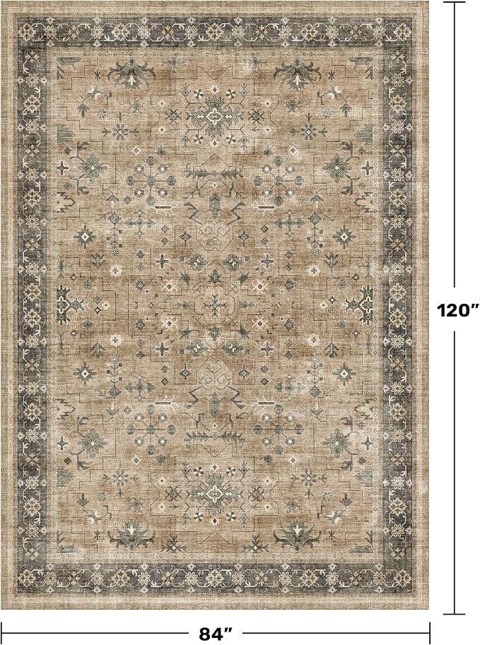 Boho Earth Tone 7x10 Living Room Rug - Image 2