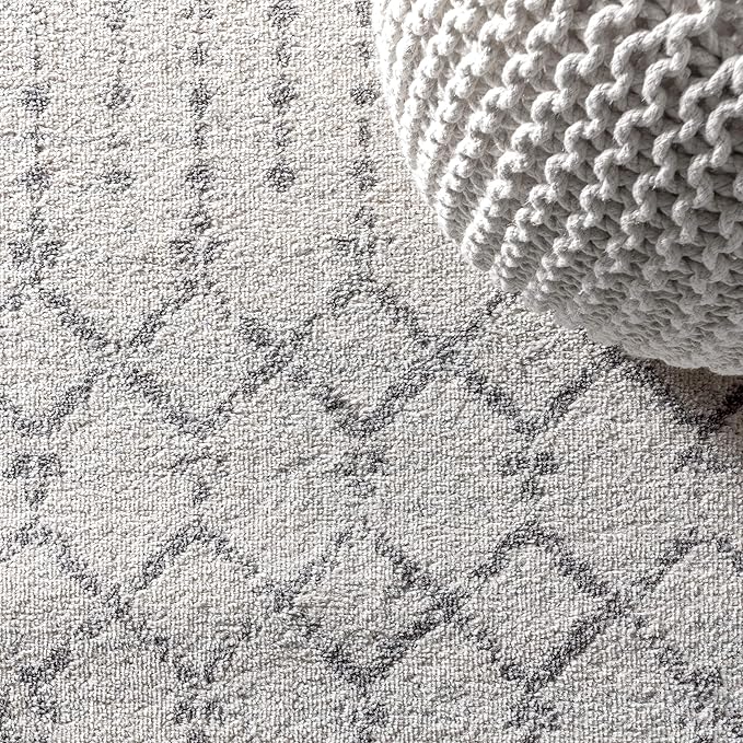 JONATHAN Y Boho Vintage Diamond Cream/Gray Runner Rug 2X14 ft, Moroccan Hype - Image 3