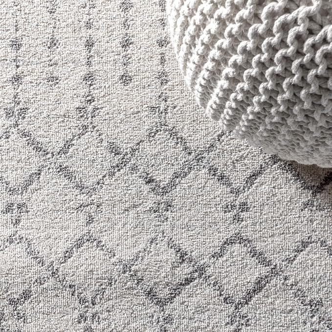 JONATHAN Y Boho Vintage Diamond Cream/Gray Indoor Area Rug 5X8 ft, Moroccan Hype - Image 7