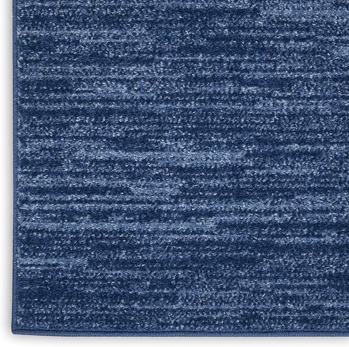 Nourison Home Nourison Essentials Navy Blue 2'2" x 10' Area Rug - Image 6