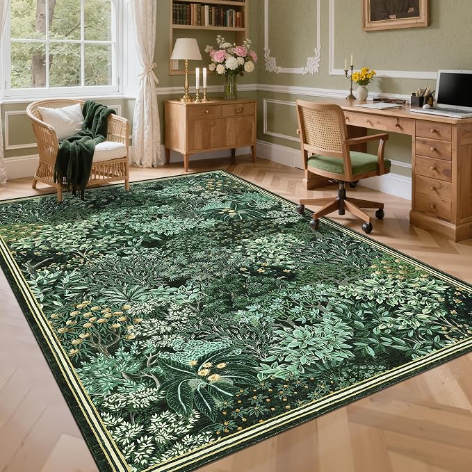 GarveeHome Forest Rug 9x12 Washable Area Rugs by GarveeHome