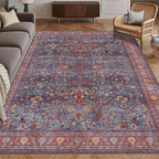 Washable Area Rug 3' x 5 ' Vintage Traditional Persian Mat by Unknown