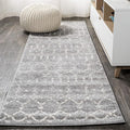 JONATHAN Y Boho Vintage Diamond Gray/Ivory Runner Rug 2X8 ft, Moroccan Hype by JONATHANY