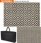 SAND MINE Reversible Mats, Plastic Straw Rug, Modern Area Rug, Large Floor Mat - Image 3