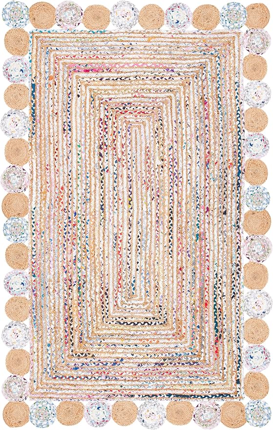 SAFAVIEH Cape Cod Collection 2' x 3' Beige / Multi CAP201B Handmade Boho by Unknown