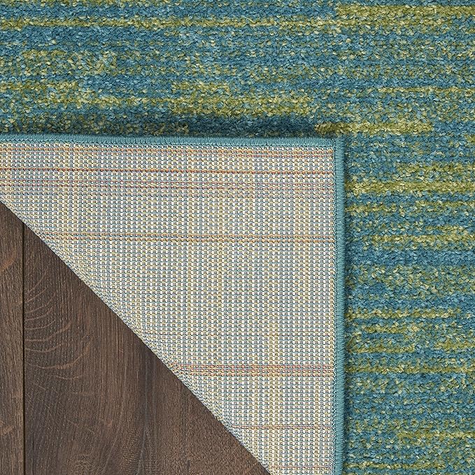 Nourison Home Nourison Essentials Blue Green 2' x 6' Area Rug - Image 4