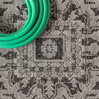 JONATHAN Y Boho Medallion Indoor Outdoor Runner Rug 2X10 Black/Gray, Estrella - Image 3