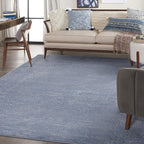 Nourison Home Nourison Essentials Blue Grey 10' x 14' Area Rug by NourisonHome