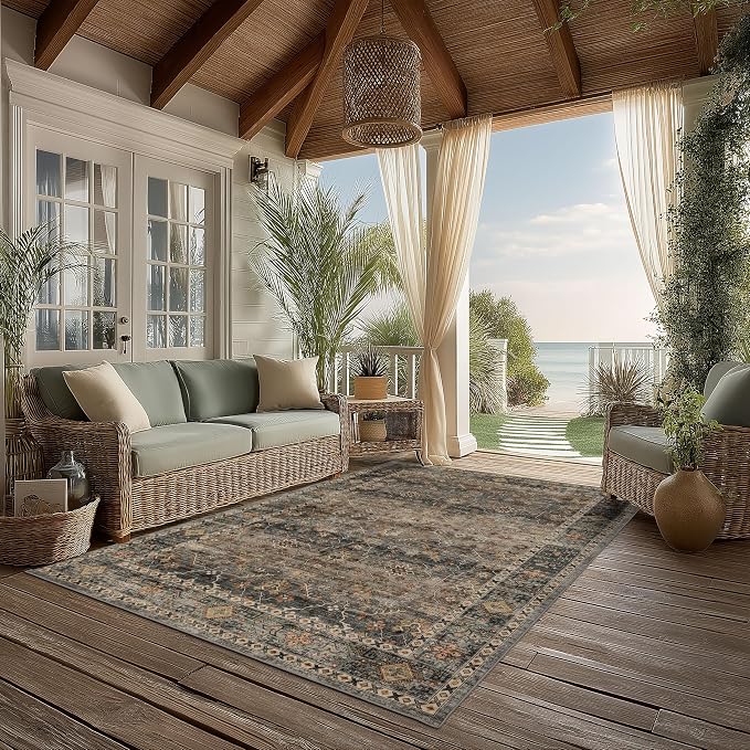 Ruaruarug Washable Area Rug 5x7 - Image 3
