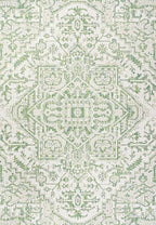 JONATHAN Y Boho Medallion Indoor Outdoor Area Rug 3X5 Green/Cream, Estrella - Image 9