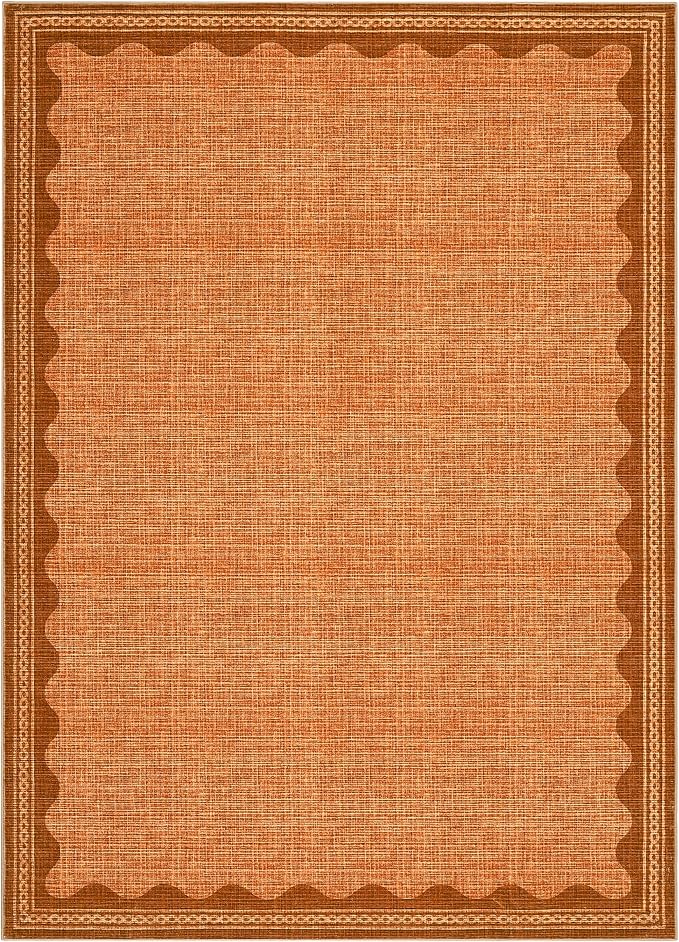 GarveeHome Scalloped Orange Door Mat Indoor Rugs - Image 3