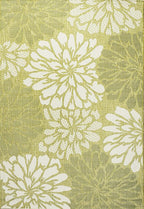 JONATHAN Y Floral Textured Weave Indoor Outdoor Area Rug 8X10 Green/Cream - Image 8