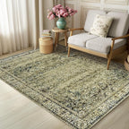 BILEEHOME Olive Green Boho Area Rug 5 x7 - Image 5