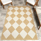 Nuloom Outdoor Performance Collection Sabina Tan/Ivory, High Traffic, Stain by nuLOOM