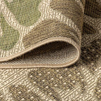 JONATHAN Y Floral Textured Weave Indoor Outdoor Area Rug 3X5 Sage/Brown - Image 5
