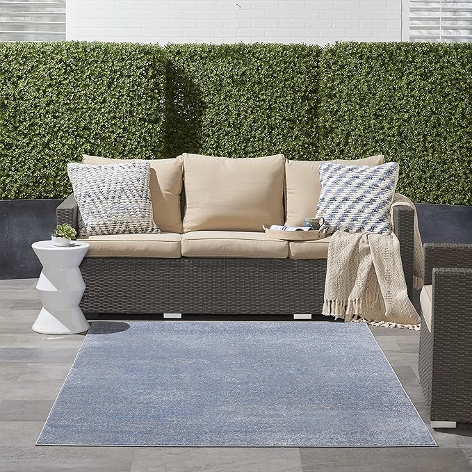 Nourison Home Nourison Essentials Blue Grey 6' x 9' Area Rug - Image 5
