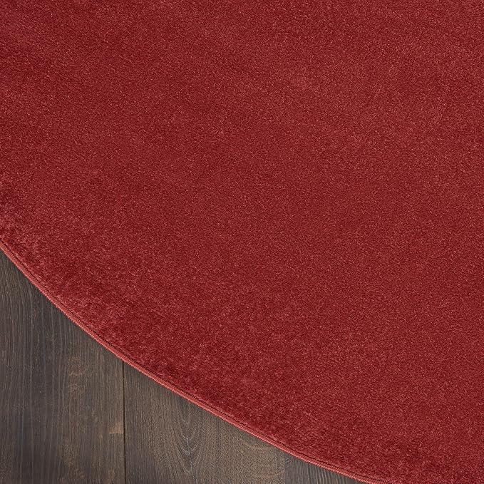 Nourison Home Nourison Essentials Brick Red 6' x Round Area Rug - Image 6