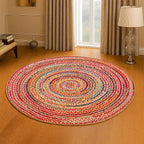 Hausattire Bohemian Braided Rug 5' Round - Image 3