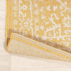 JONATHAN Y Boho Medallion Indoor Outdoor Area Rug 4X6 Yellow/Cream, Malta - Image 4