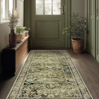 Boho Washable Runner Rug for Kitchen, Non Slip Rubber Backing Non Skid Oriental by BILEEHOME