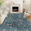 DUKINO 8x10 Rug, Washable Animal Living Room Rug by DUKINO