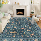 DUKINO 8x10 Rug, Washable Animal Living Room Rug by DUKINO