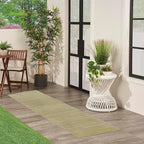 Nourison Home Nourison Essentials Green Gold 2'2" x 10' Area Rug - Image 2