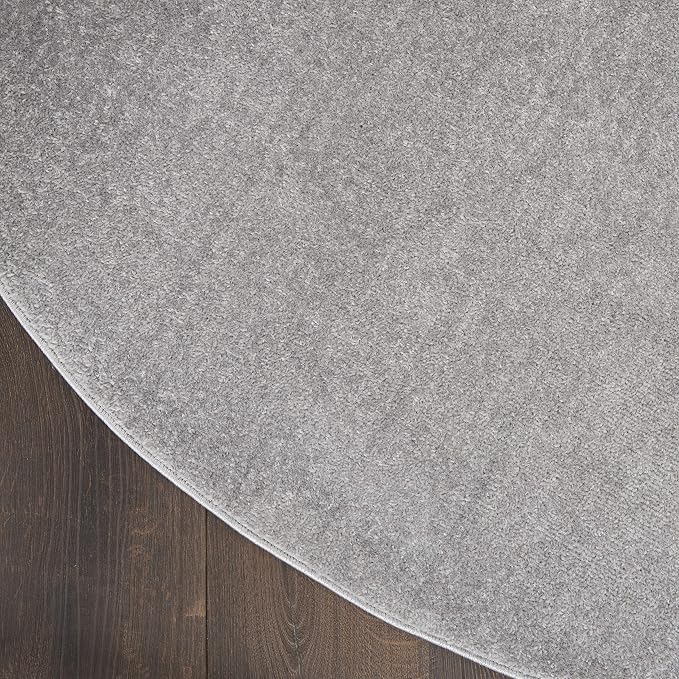 Nourison Home Nourison Essentials Silver Grey 8' x Round Area Rug - Image 6