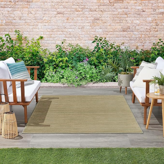 Nourison Home Nourison Essentials Green Gold 5' x 7' Area Rug - Image 4