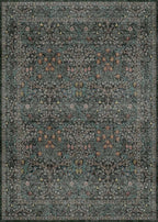 Dark Green Floral Living Room Rug 5x7 Area Rug - Image 3