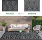 GENIMO Outdoor Rug for Patio Clearance, 10x14 Waterproof Large Mat, Reversible - Image 4