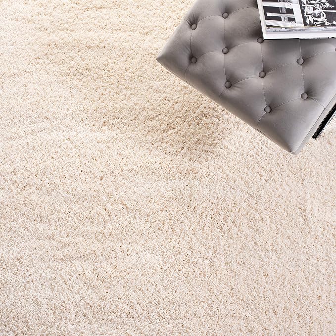 SAFAVIEH California Premium Shag Collection 9'6" x 13' Ivory SG151 Non-Shedding - Image 7