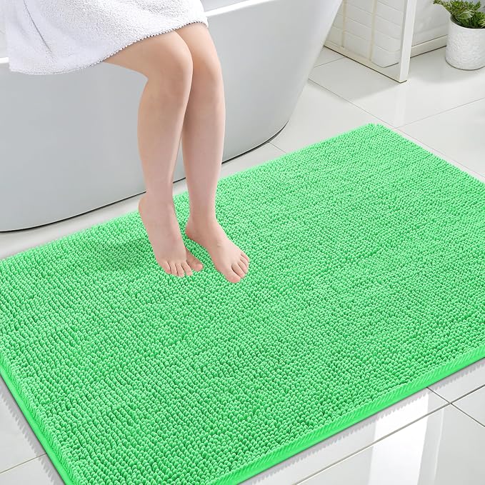 OLANLY Large Bathroom Rugs 47x32, Extra Soft Absorbent Chenille Bath Rugs by OLANLY